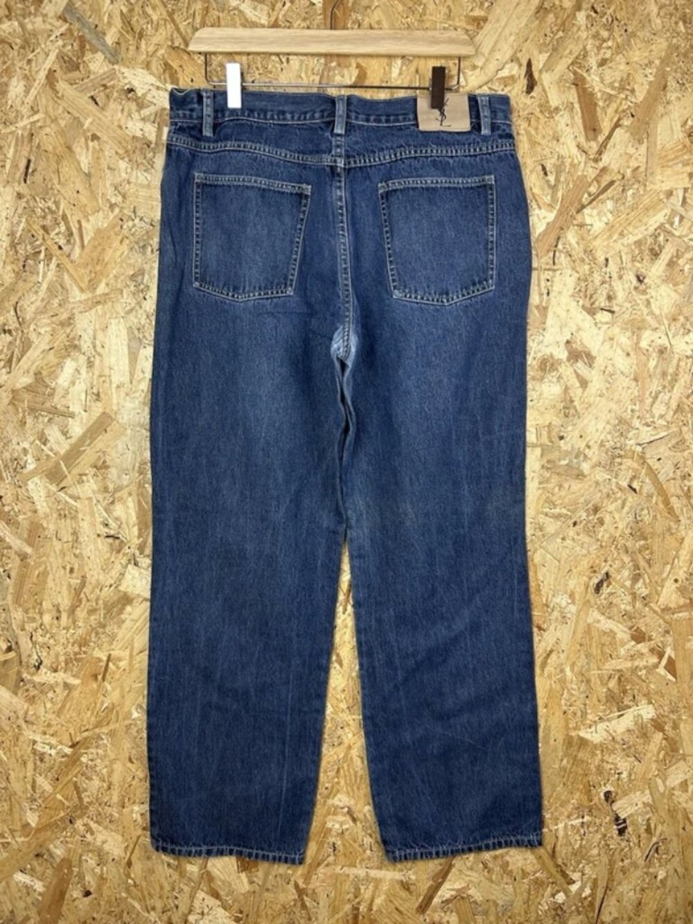 YSL Yves Saint Laurent Denim Straight Leg Jeans 90s 00s Indigo W34 L30